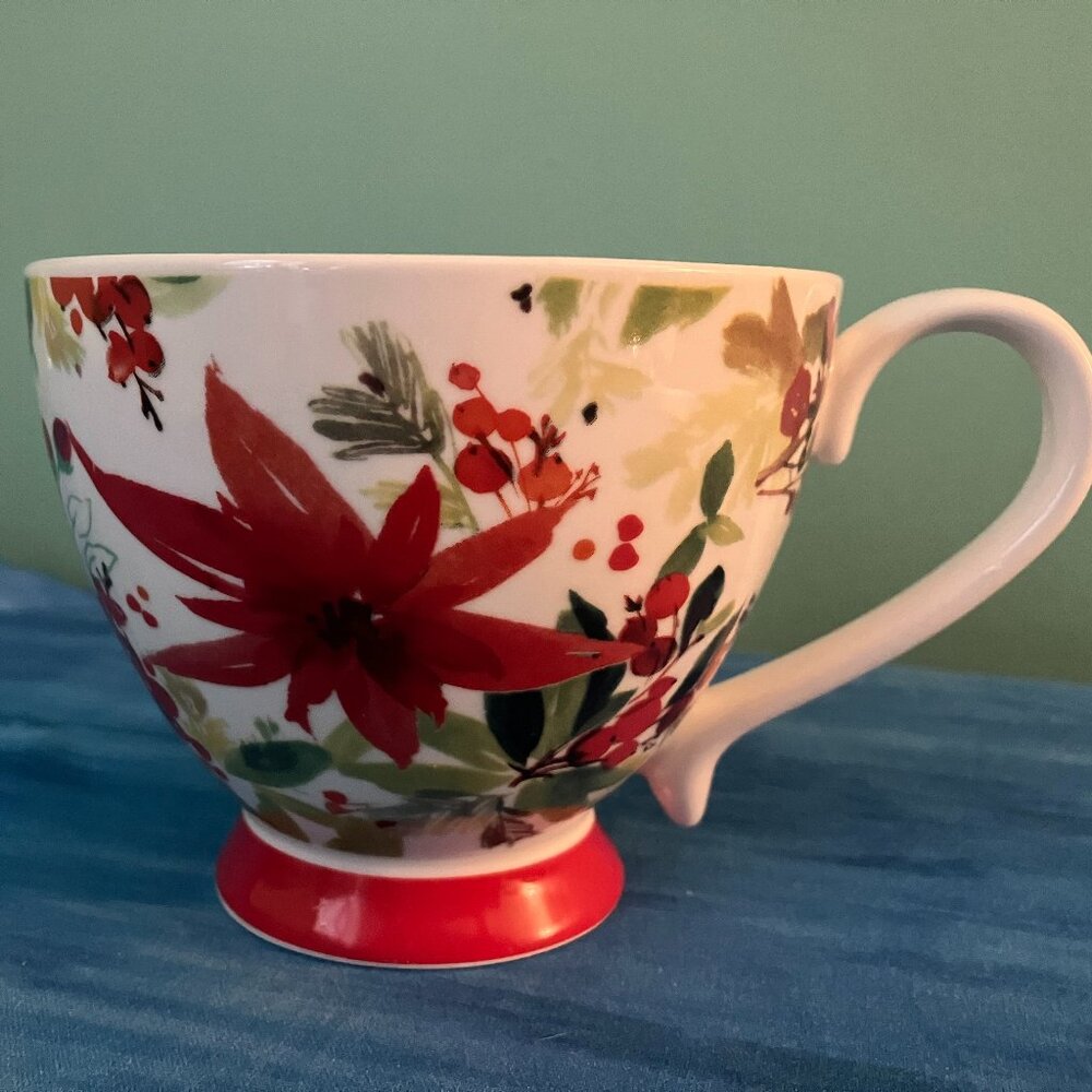 Cooksmart Poinsettia Coffee Mug